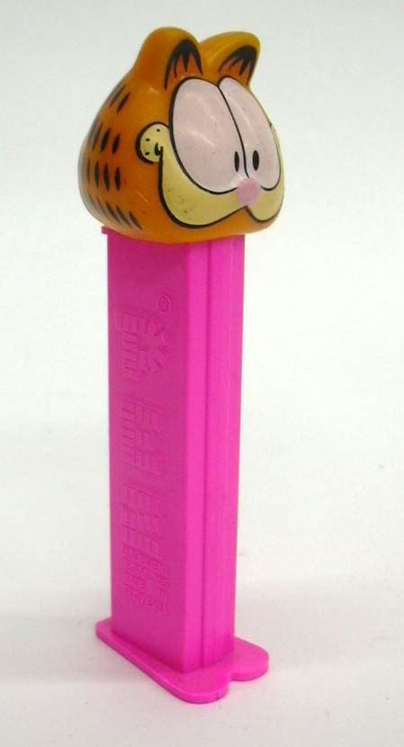 Pez Garfield Pink Shaft Candy Dispenser 49 Made In Slovenia