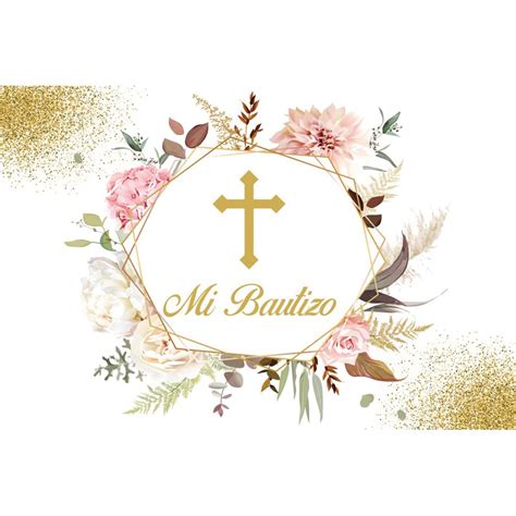 Buy Mi Bautizo Backdrop 7x5ft Girls Baptism Party Backdrop God Bless