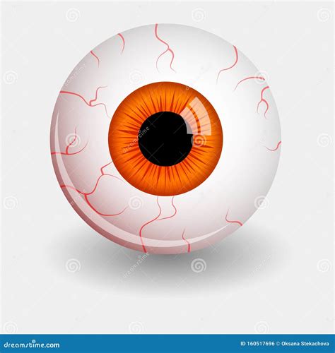 Funny Halloween Greeting Card Monster Orange Eyes Vector Isolated