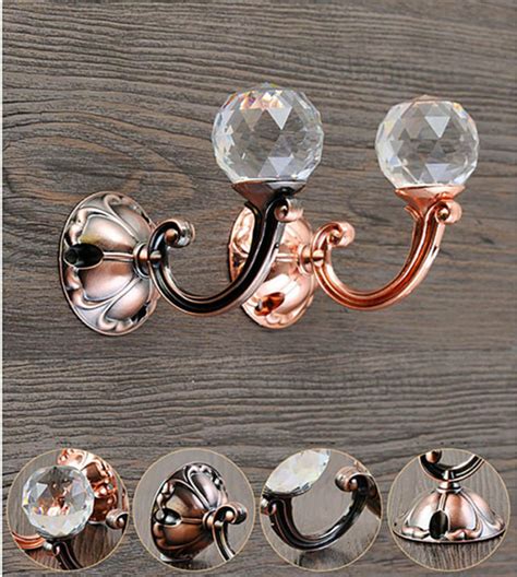 Large Crystal Wall Hook Decorative Coat Hook Clear Glass Hook Etsy