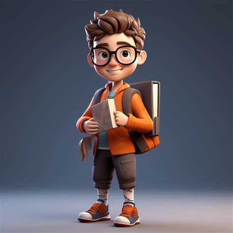 Student 3D Character Collection Of Dynamic Premium AI Generated Image