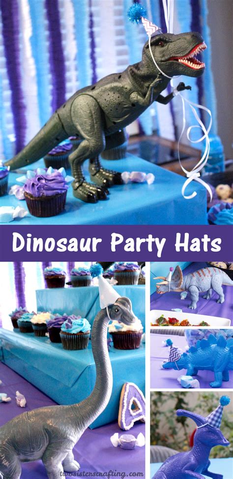 Dinosaur Party Hats Two Sisters