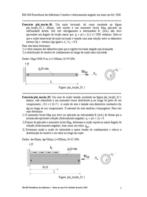 Resistência Dos Materiais Exercício Resolvido De Tensões E