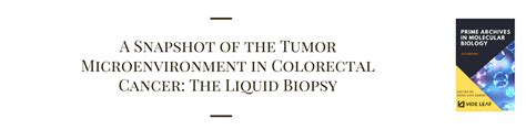 A Snapshot Of The Tumor Microenvironment In Colorectal Cancer The