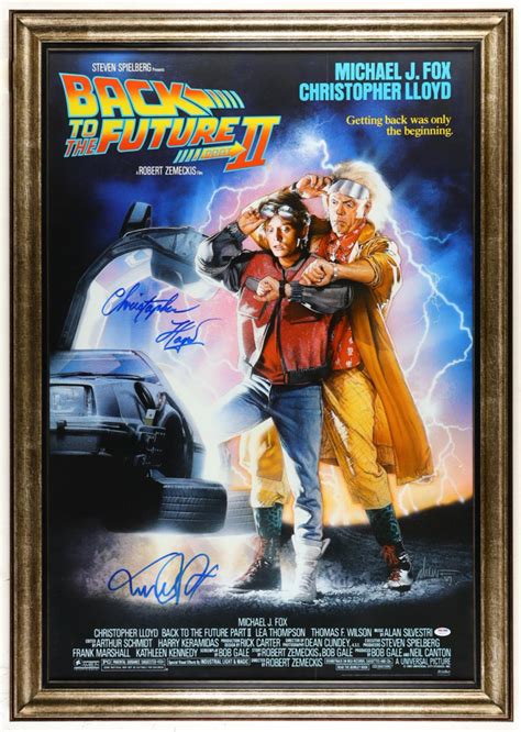 Michael J Fox Christopher Lloyd Signed Back To The Future II