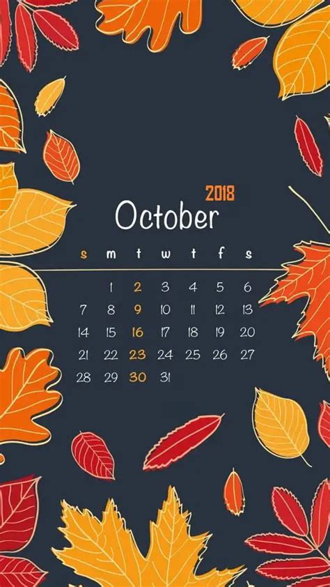 Update More Than 91 October Calendar Wallpaper Vn