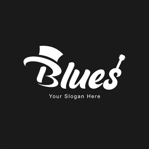 Premium Vector | Logo blues typography