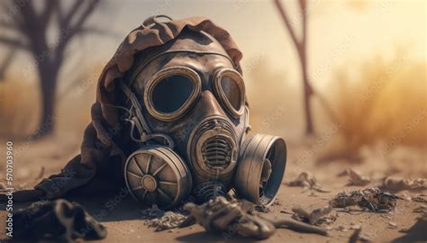 Abandoned Gas Mask in Post-Apocalyptic World: A Powerful Background ...