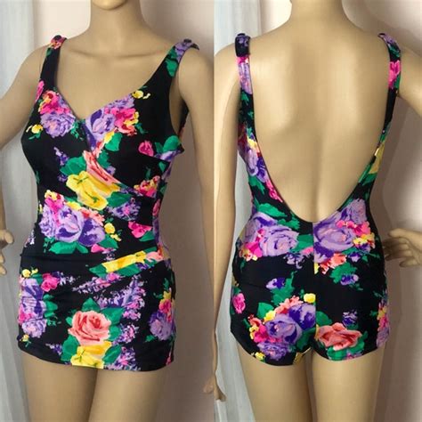 Vintage Pinup Swimwear Roxanne Bra Sized One Piece Ba… Gem