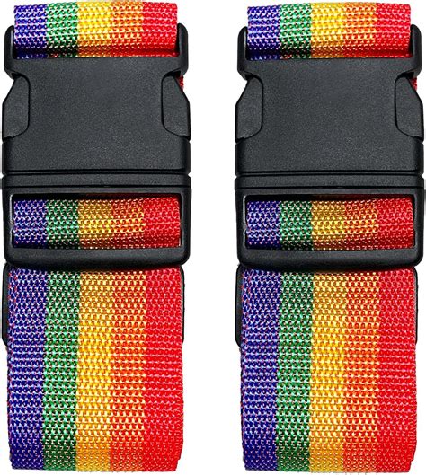 Amazon 2 Pack Suitcase Belts Adjustable Luggage Straps Bright