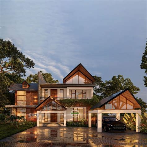 Stunning Sloping Roofing House Design House Front Design House