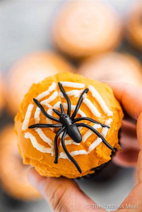 Halloween Spider Cupcakes Chocolate Pumpkin The Endless Meal®