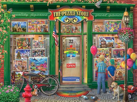 The Puzzle Store Piece White Mountain Puzzle Village Toy Funatic