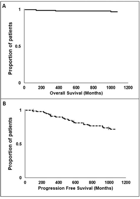 Kaplan Meier Curve Illustrating Survival Outcomes For The Cohort A