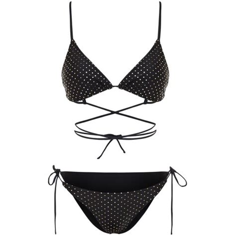 Trendyol Bikini Set Black Polka Dot Eponuda