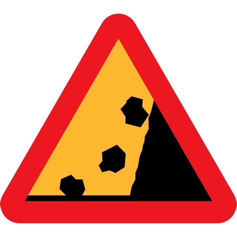 Falling Rocks Vector Sign | Free SVG