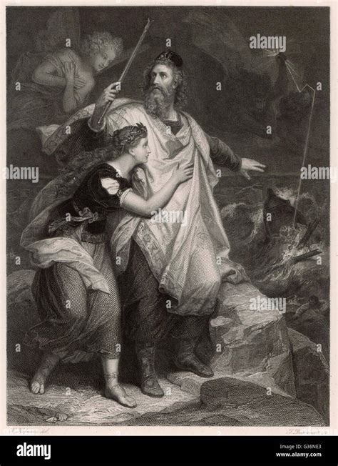 A Scene From Shakespeares Play The Tempest In Which Prospero And His