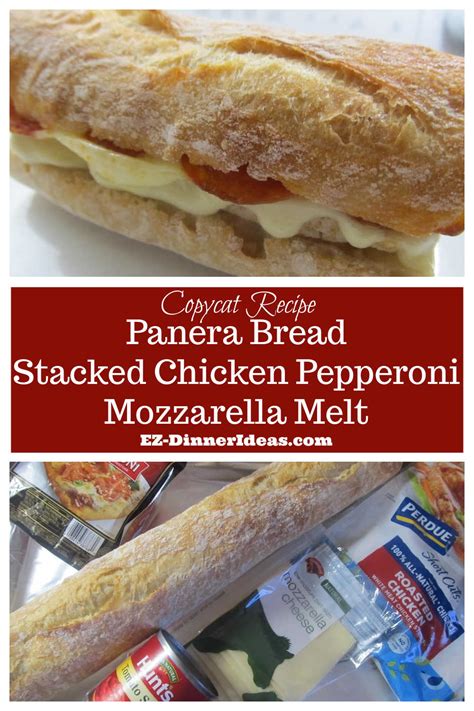 Chicken Sandwich Recipe Panera Bread Chicken Pepperoni Mozzarella Melt