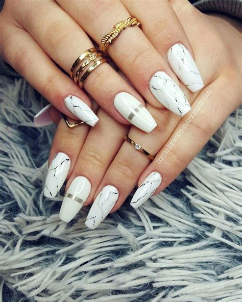 White Marble Nails 💕 Marble Nail Designs Marble Nail Art Acrylic Nail