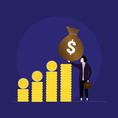 Premium Vector Businessman Or Manager Holding Big Bag Of Money Man