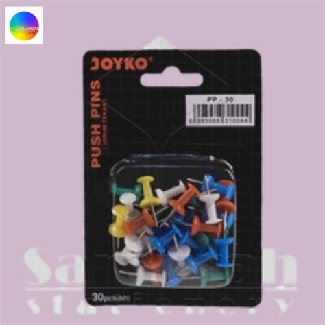 Jual Push Pins Warna Joyko PP 30 Clip PP 30 TR Transparant Dop