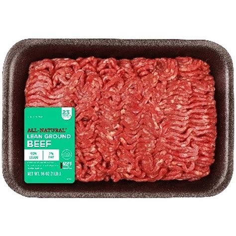 Fresh Ground Beef 93 Lean 7 Fat Small Pack Products Lowes Foods