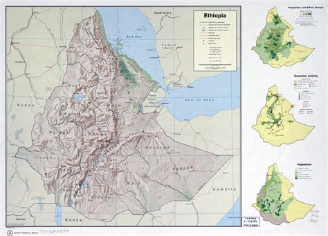 Large Scale Detailed Country Profile Map Of Ethiopia 1972 Ethiopia Africa Mapsland