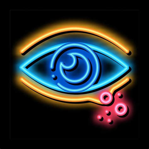 Rash Near Eye Neon Glow Icon Illustration 19478900 Vector Art At Vecteezy