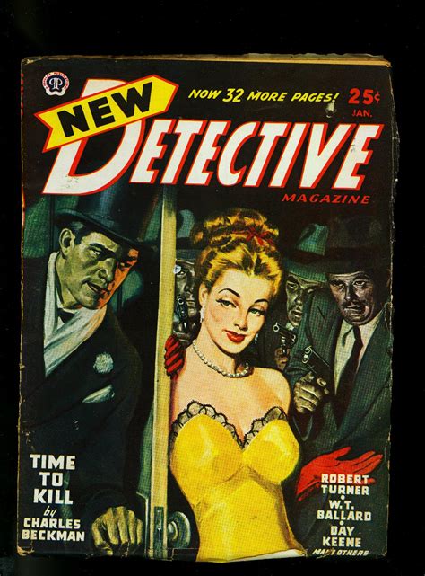 New Detective Pulp January 1947 Gun Moll Cover Crime Fiction Vgfn