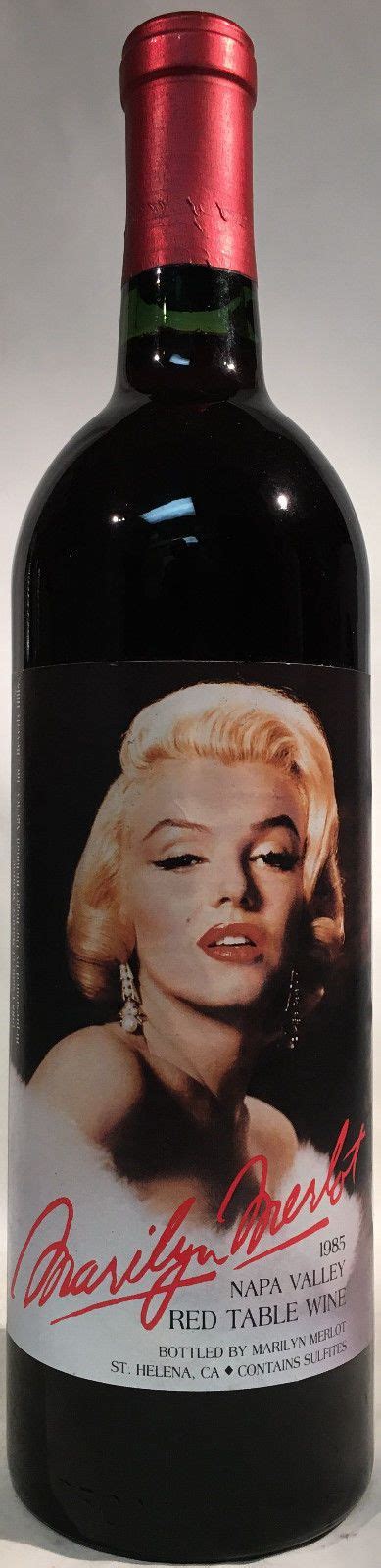 Marilyn Merlot Monroe Napa Valley Red Wine Nova Wines Ml