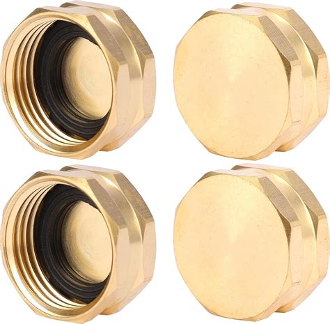 Amazon Sanpaint 4 Pack Garden Hose End Caps With Washers Brass