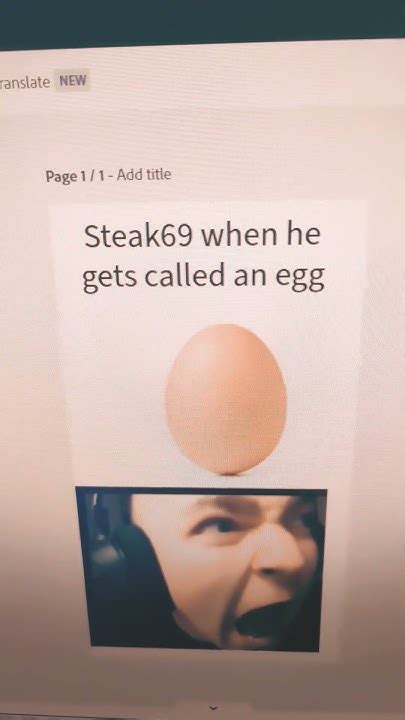 Steak69 When He Gets Called An Egg Youtube