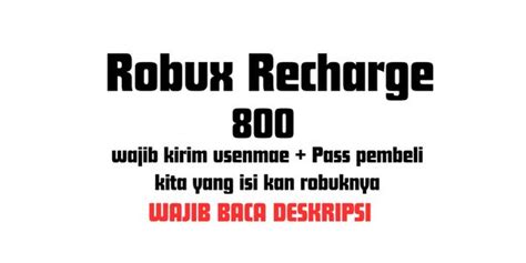 Beli Robux Game Card 800 Robux Roblox Terlengkap Dan Termurah Oktober