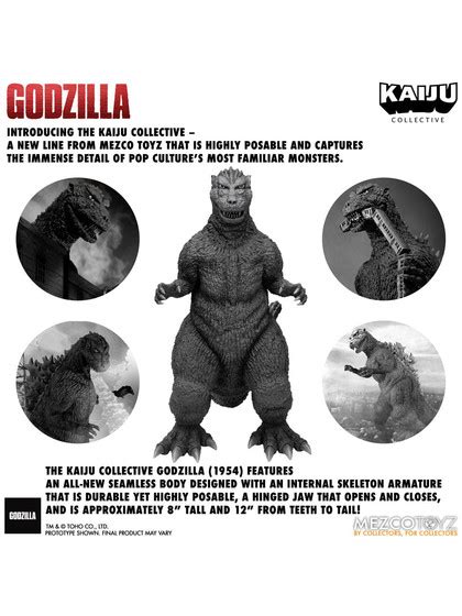 Godzilla Godzilla Black White Edition Kaiju Collective