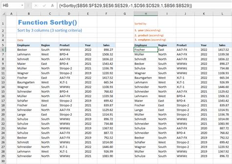 EXCEL Function SORT For Excel 2007 To 2019