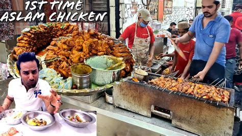 Old Delhi Ka Famous Tandoori Butter Chicken At Aslam Chicken Delhi Street Food Youtube