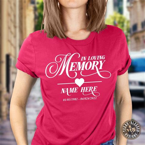 In Loving Memory T Shirt Memorial T Shirt Of Loved One Bereavement