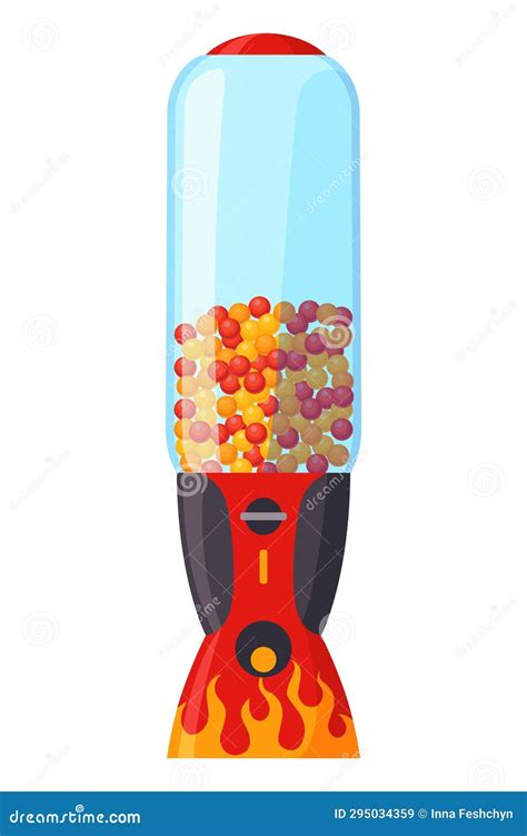 Container Bubblegum Machine Cartoon Vector Illustration 289418861