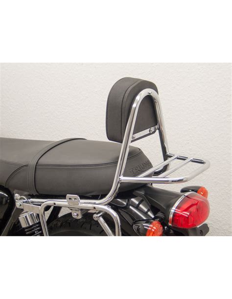 Sissy Bar En Tube Avec Coussin Et Porte Bagages Pour Triumph Bonneville