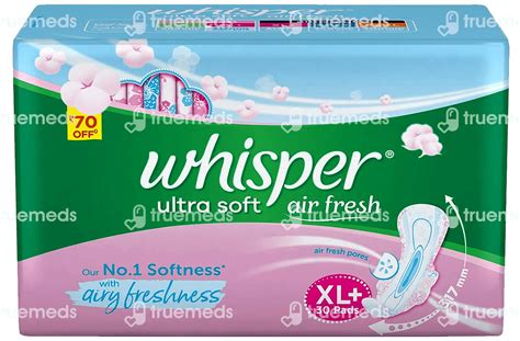 Buy Whisper Ultra Soft Sanitary Pads Xl+ 30 Pads Online at Truemeds