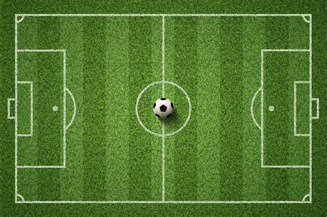 Premium Photo Soccer Field Or Football Field With Soccer Ball On