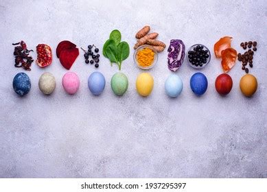 Color Easter Eggs Painted Natural Organic Stock Photo 1937295397 ...