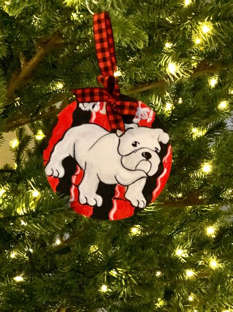 Bulldog Christmas Ornament Bulldog Fan Christmas Ornament Etsy