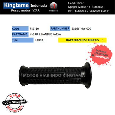 Promo GRIP L HANDLE KARYA GRIP KIRI KARYA VIAR MOTOR RODA TIGA Kota