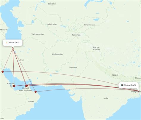 All Flight Routes From Tehran To Dhaka Ika To Dac Flight Routes