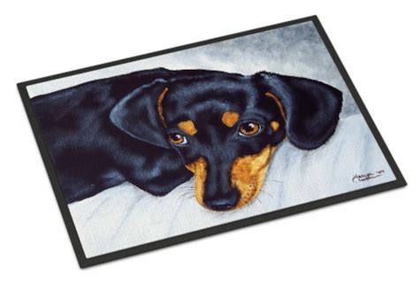 Carolines Treasures Amb Jmat Black And Tan Doxie Dachshund Doormat