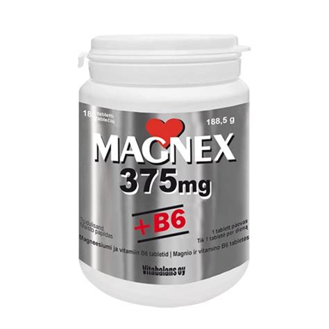 Magnex 375mg B6 tabletės N180 Internetinėje MANO vaistinėje