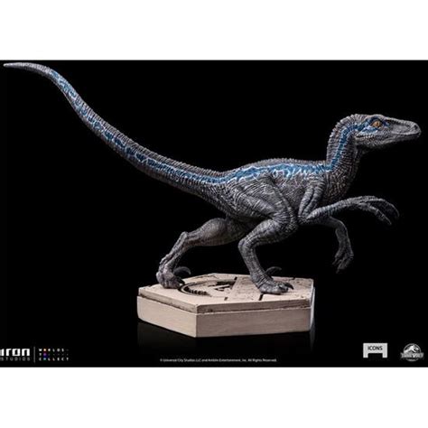 Jurassic Park World Velociraptor Blue Icons Statue Cm