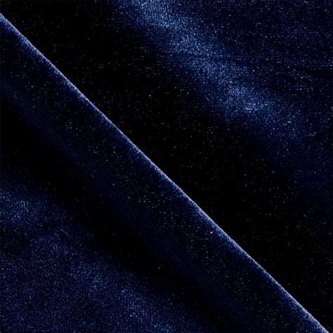 Dark Blue Velvet Fabric, Stretch Velvet Fabric By the Yard, Midnight ...