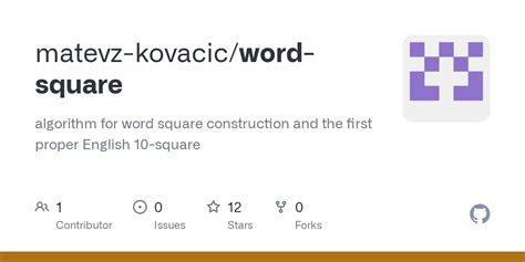 GitHub - matevz-kovacic/word-square: algorithm for word square ...